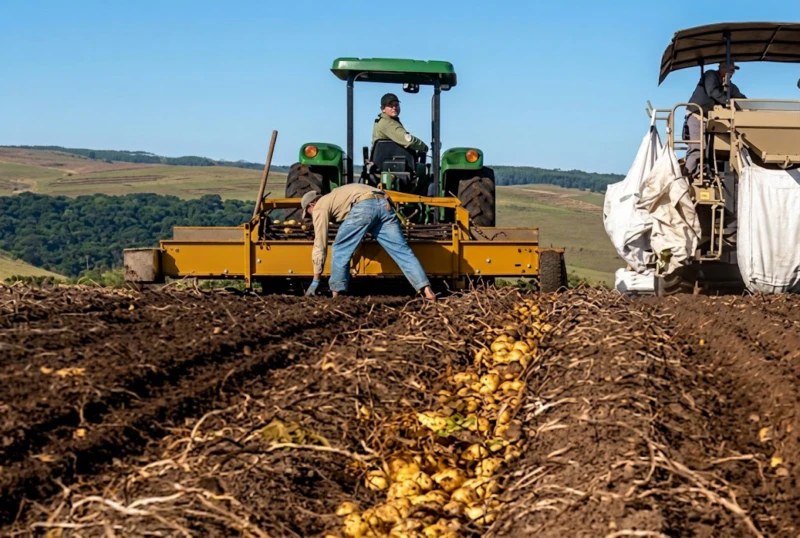 AWB Trailed Potato Digger application scenarios – high-speed commercial harvesting, contracting, seed potato production, and root vegetable digging