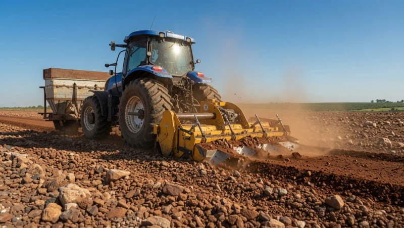 Application scenarios of stone crushers transforming rocky soil into arable farmland