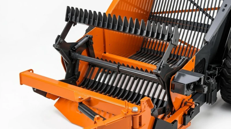 CT-2100 Rock Picker Core Components: Digging Rotor, Screening Conveyor, Bunker & Hydraulic Dump CT-2100 Rock Picker core components – digging rotor, screening conveyor, 2.5 cubic meter bunker hopper, and hydraulic dump system