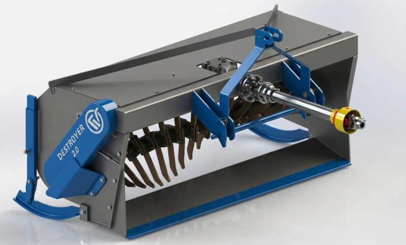 DESTROYER compost barn stirrer operating at 540 RPM PTO – a torque-intensive implement that needs slow powerful rotation rather than high speed