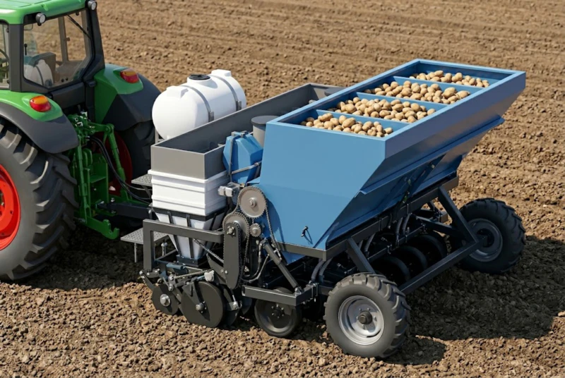 PAI-480-AR applying dual fertilizer bands during planting – two products at two depths from two independent hopper systems in a single pass