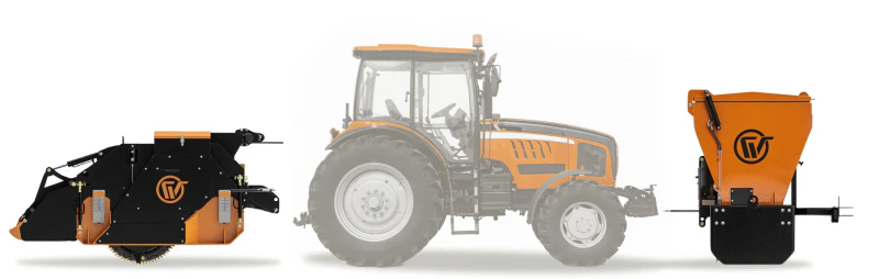 Heavy machinery production line showcase displaying agricultural tillage implements ready for export