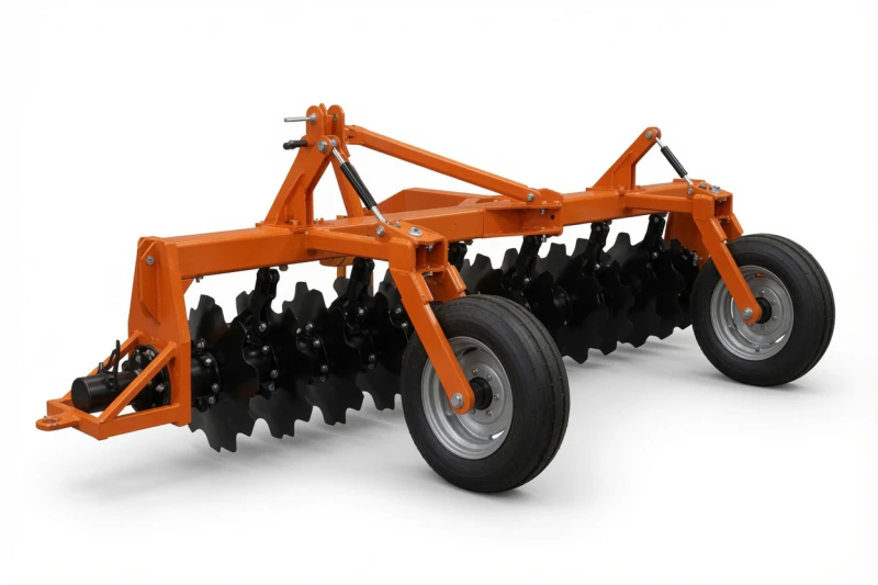 Tractor-mounted agricultural rock rake