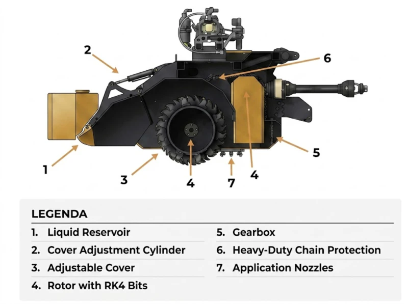 THOR ST and DCW 2.2 as a matched stabilization system – mechanical spreading ensures the stabilizer receives uniform binder for consistent road quality